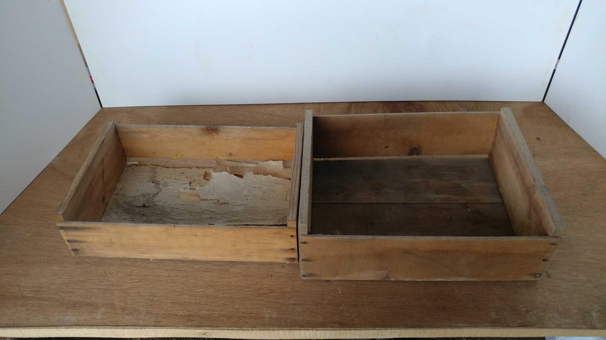 (2) WOODEN CRATES