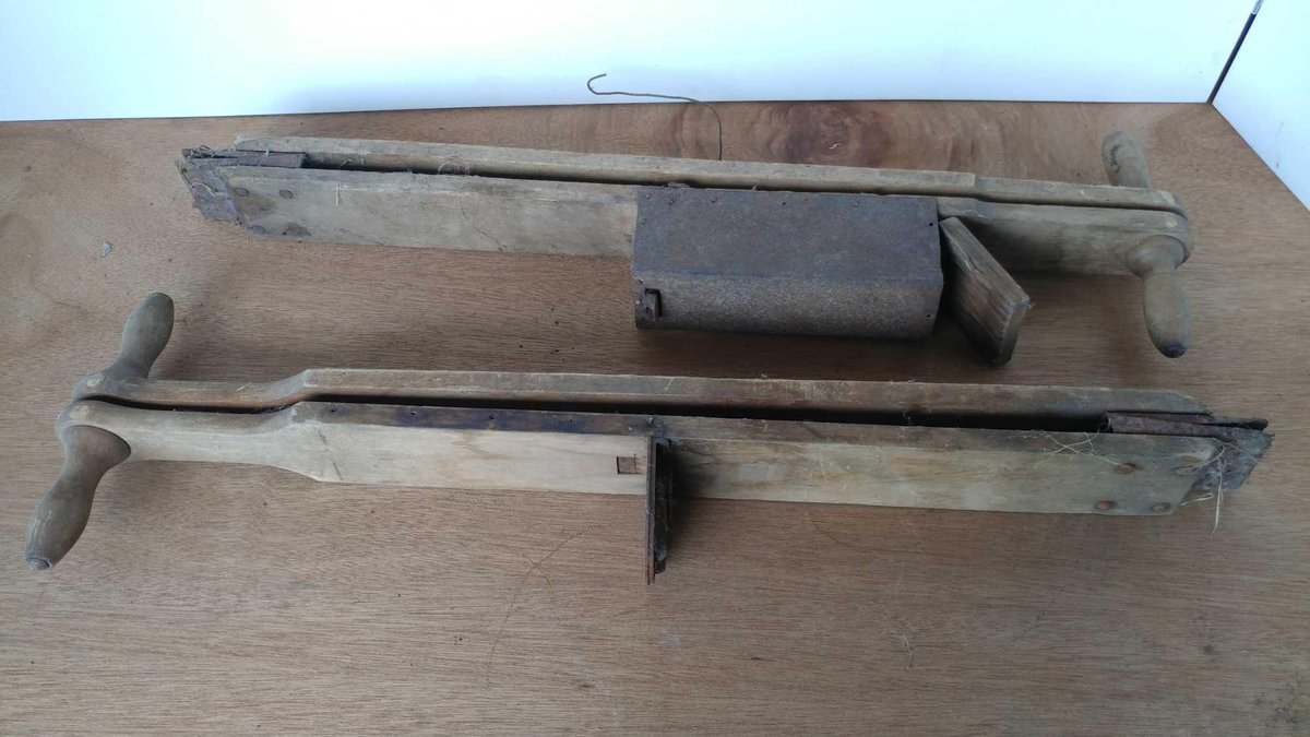 (2) VINTAGE POTATO PLANTERS