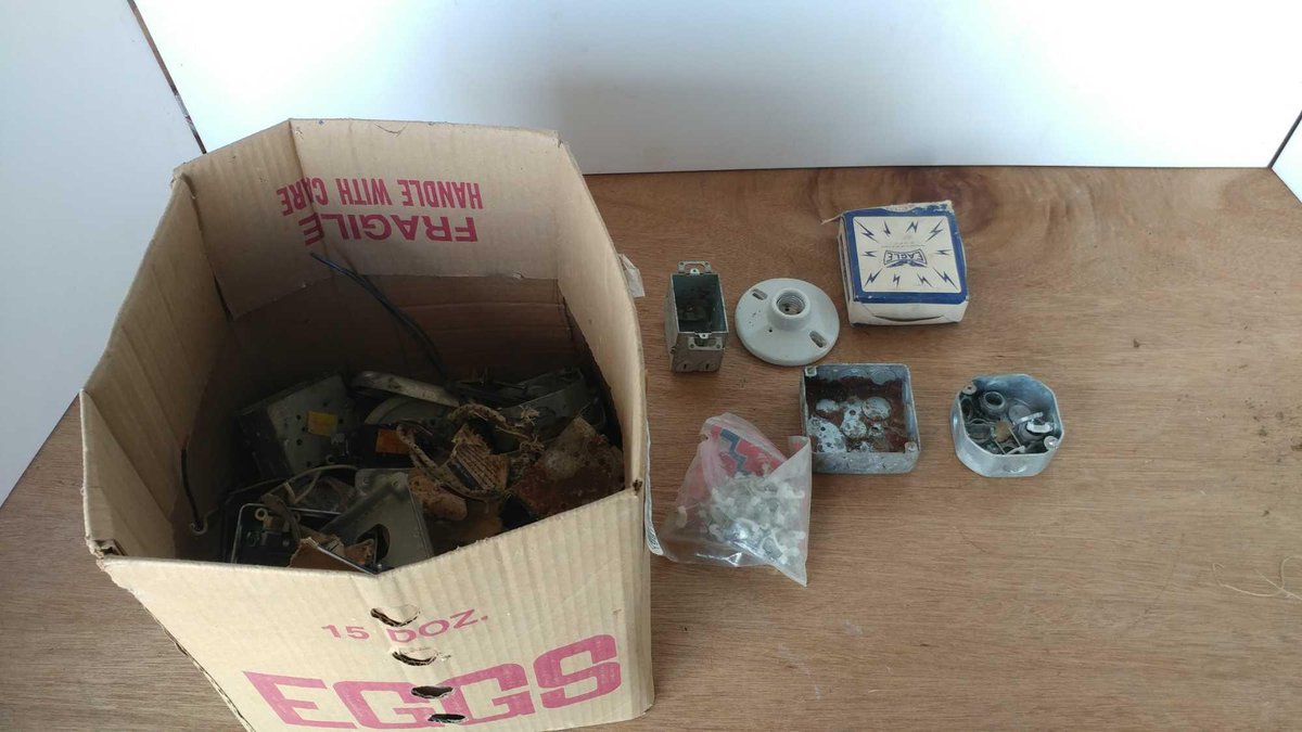 ASSORTMENT OF ELECTRICAL JUNCTION BOXES, OUTLETS, AND OTHER MISC ITEMS