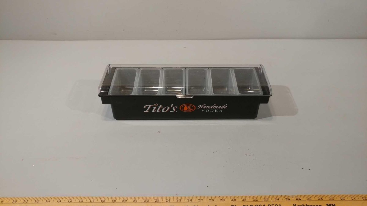 TITO'S VODKA CONDIMENT/GARNISH SERVING TRAY
