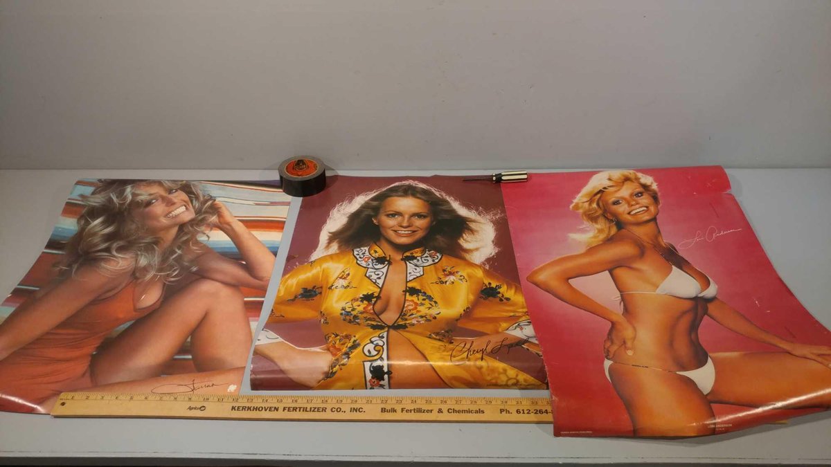 (3) VINTAGE GIRL POSTERS