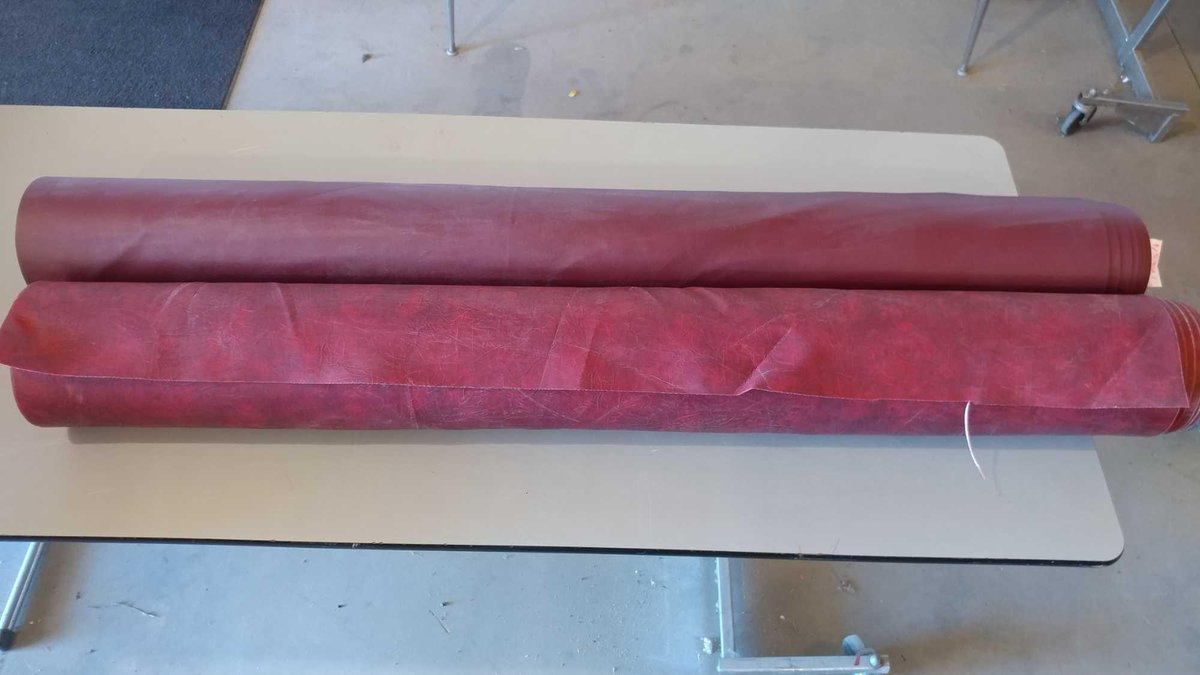 (2) ROLLS OF FAUX LEATHER VINYL UPHOLSTERY FABRIC