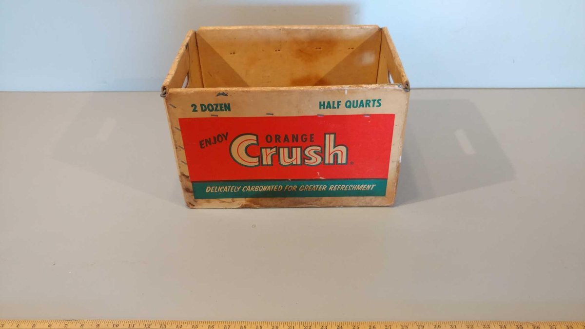 HEAVY DUTY VINTAGE ORANGE CRUSH SODA BOX