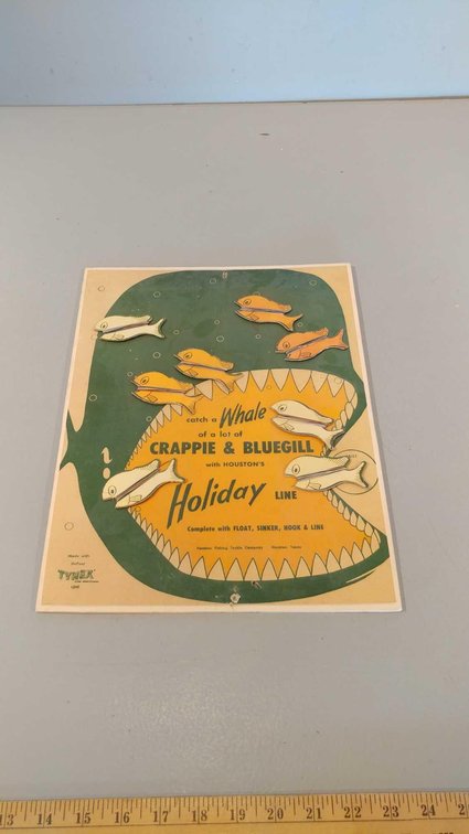 HOUSTON'S HOLIDAY LINE WHALE ADVERTISEMENT FOAM SIGN