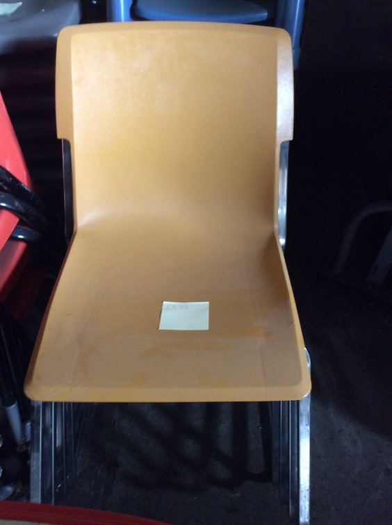 (CF05) (4) YELLOW ELEMENTARY CHAIRS