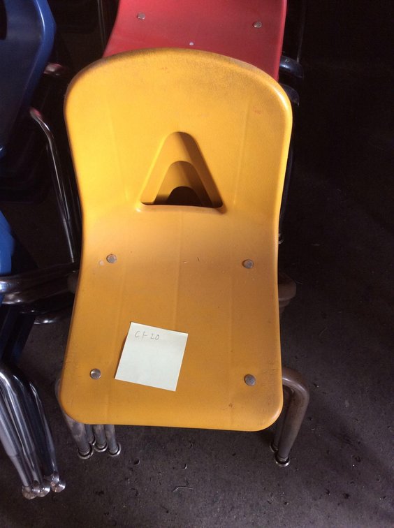 (CF10) (4) YELLOW PRE SCHOOL CHAIRS