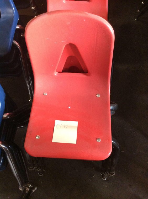 (CF11) (4) RED PRE SCHOOL CHAIRS