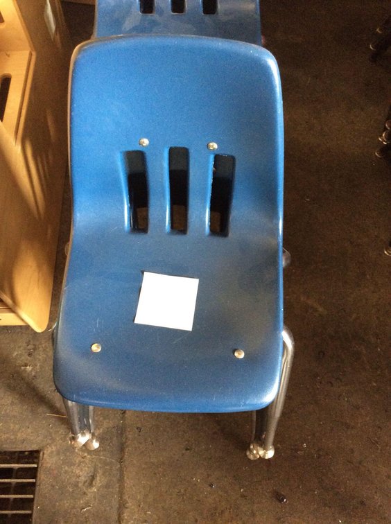 (CF15) (4) BLUE PRE SCHOOL CHAIRS