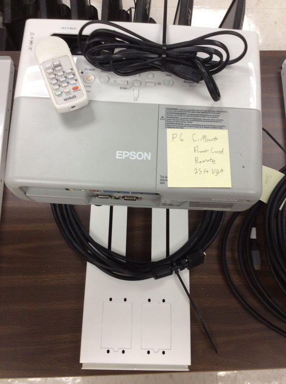 (P6) EPSON POWERLITE 83+, KM3F930415L, POWER CORD, CEILING MOUNT, REM 25’ POWER CORD