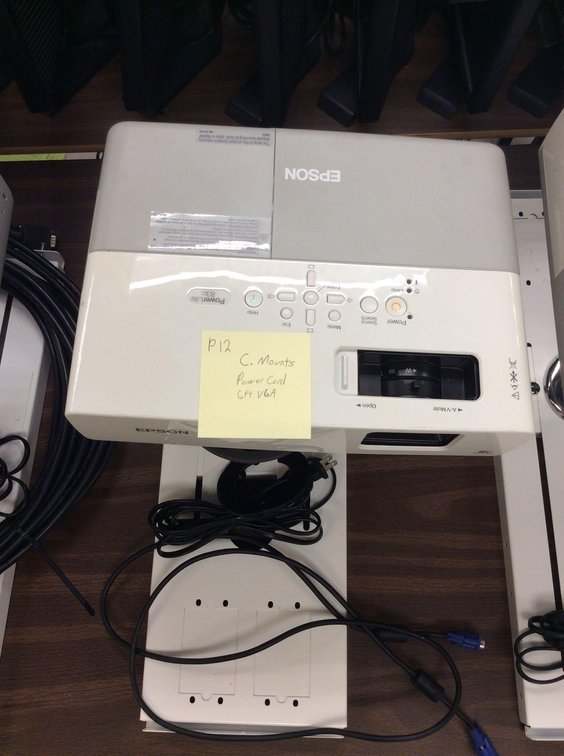 (P12) EPSON POWERLITE 83C, JXJF757035L, POWER CORD, CEILING MOUNT, 6’ VGA