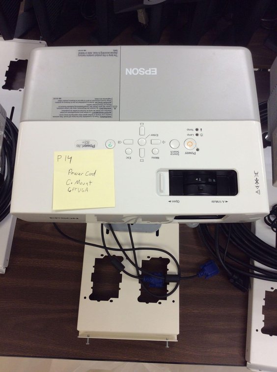 (P14) EPSON POWERLITE 83+, KM3F041949L, POWER CORD, CEILING MOUNT, 6’ VGA