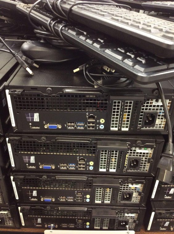 (4) DELL OPTIPLEX 3020’S, WIPED, NO OPERATING SYSTEM LOADED, 8 GB, RAN WINDOWS 8, 4TH GEN I5, (4) PO