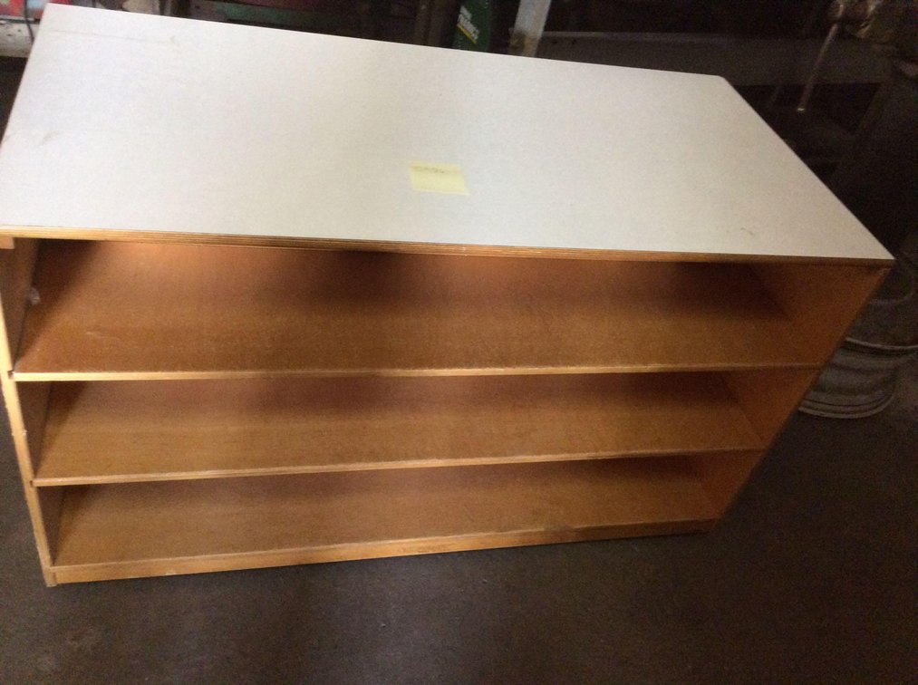 (CF26) 2-SIDED CASTER BOOK CASE, W47.5xH28xD23.5