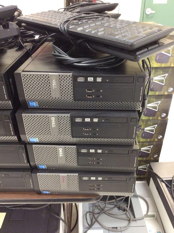 (4) DELL OPTIPLEX 3020’S, WIPED, NO OPERATING SYSTEM LOADED, 8 GB, RAN WINDOWS 8, 4TH GEN I5, (3) PO