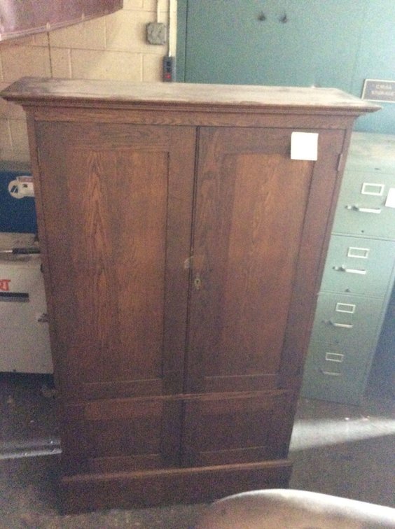 (CF27) WOODEN ARMOIRE, W40xH65.25xD14