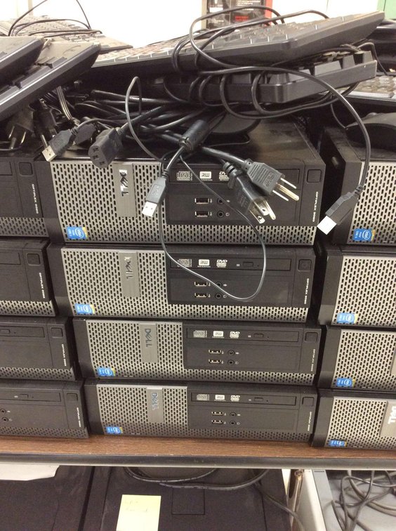 (4) DELL OPTIPLEX 3020’S, WIPED, NO OPERATING SYSTEM LOADED, 8 GB, RAN WINDOWS 8, 4TH GEN I5, (3) PO