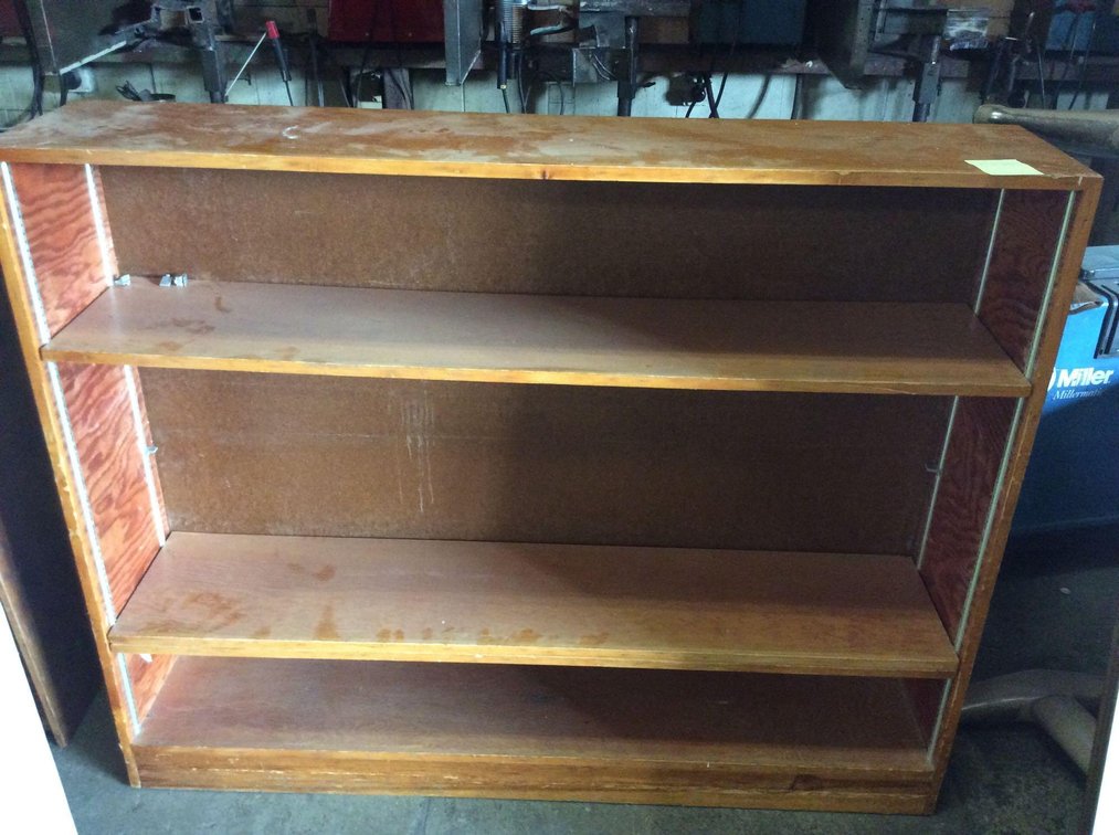 (CF28) ADJUSTABLE WOODEN BOOKSHELF, W60xH48xD12.5