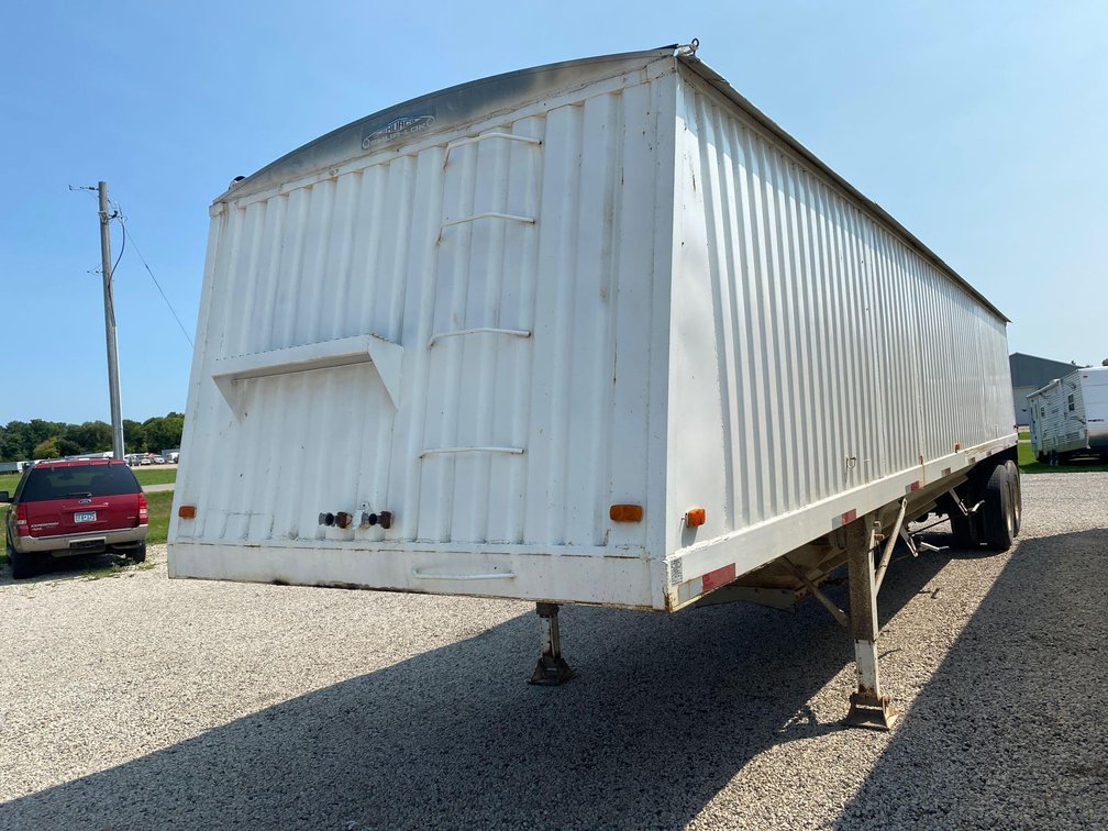 (I-885) (TITLE) 1991 JET STEEL 40' HOPPER BOTTOM MANUAL ROLL TARP VIN:1J9G38202MH009076