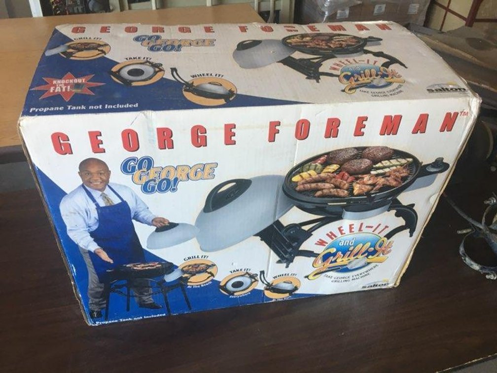 (I-209) BRAND NEW IN BOX GEORGE FOREMAN LP GAS GRILL TANK NOT INCLUDED (LOCATED SOUTH OF STARBUCK, F