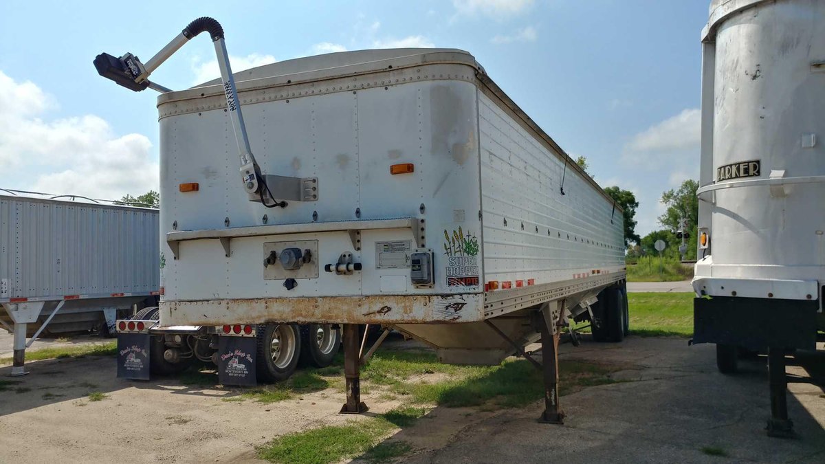 (I-816) (ITITLE) 1983 TIMPTE 42' HOPPER BOTTOM, ALUM, HUB PILOT WHEELS, ELECTRIC TARP W/ RECHARGEABL