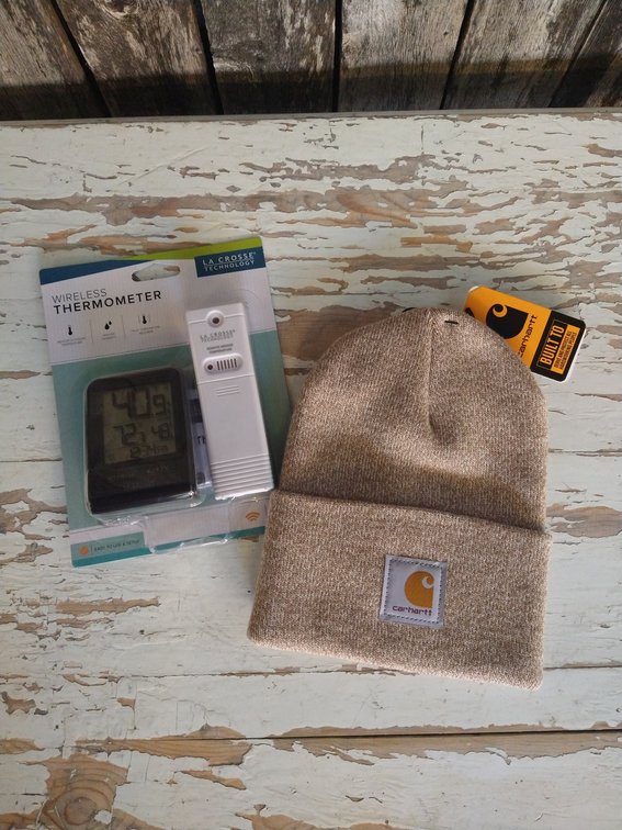 Wireless Thermometer and Carhartt Hat