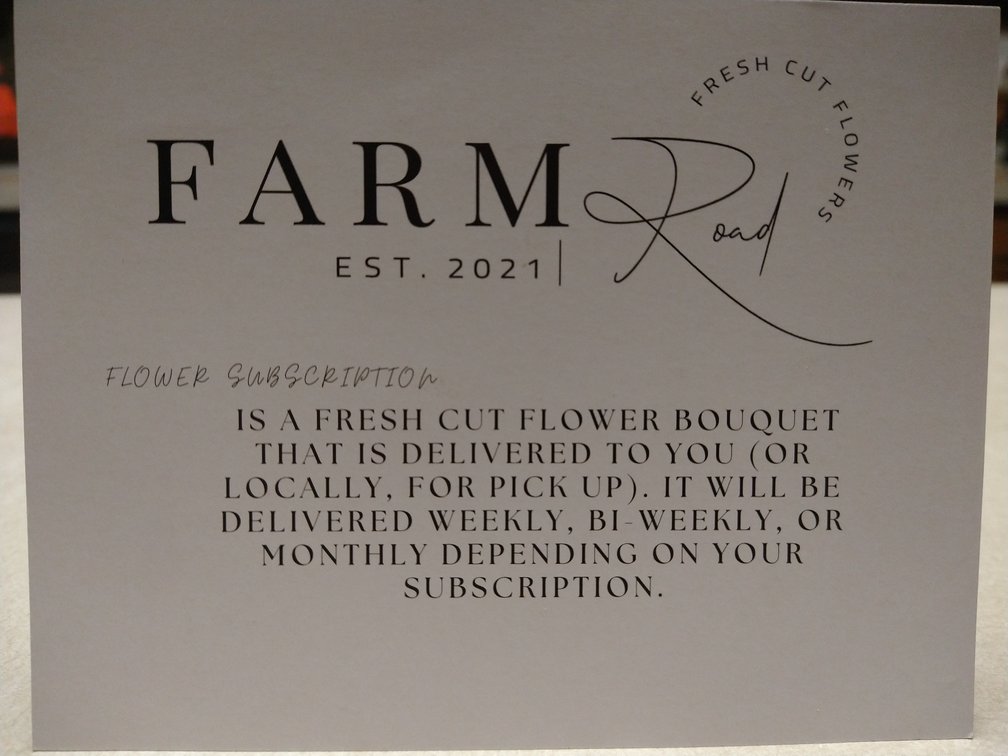 Farm Road Flowers Gift Card. 