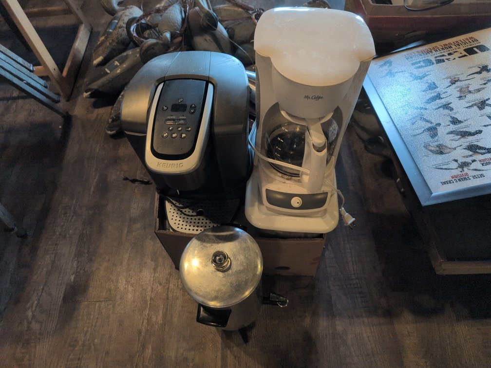 COFFEE MACHINE, KEURIG MACHINE, COFFEE PITCHERS, AND MORE