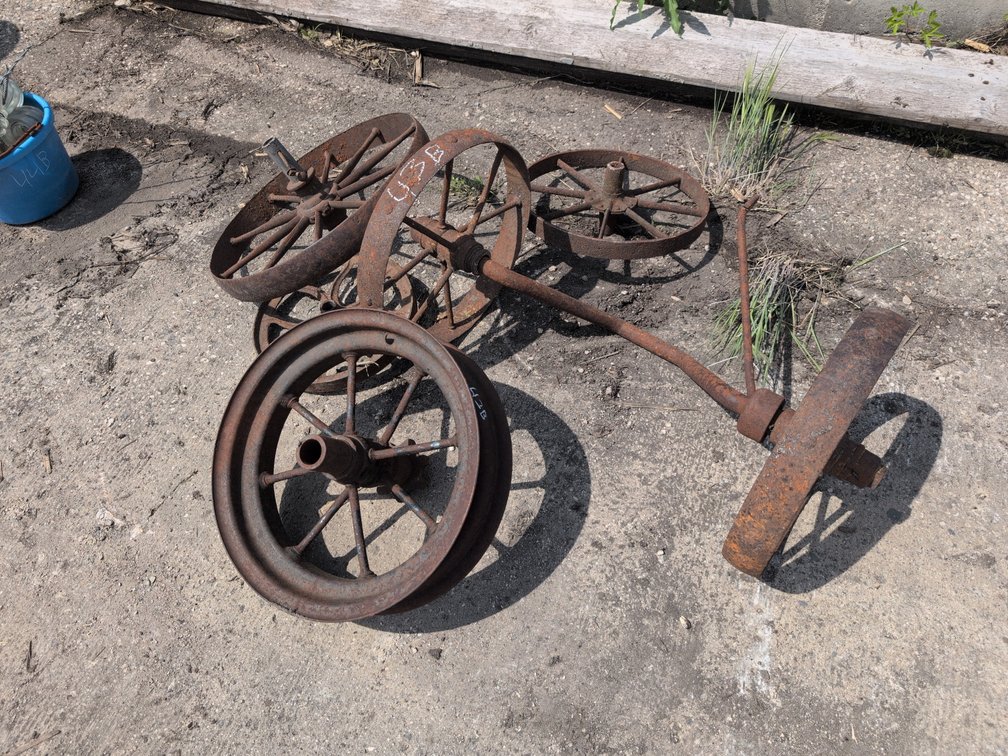 WAGON WHEELS AND FLY WHEEL