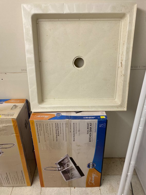 SINK KIT AND SHOWER BASE PAN