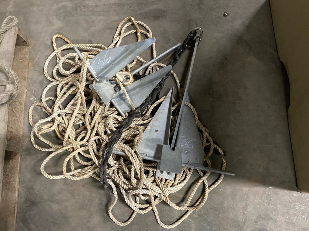 [2] GALVANIZED RIVER ANCHORS