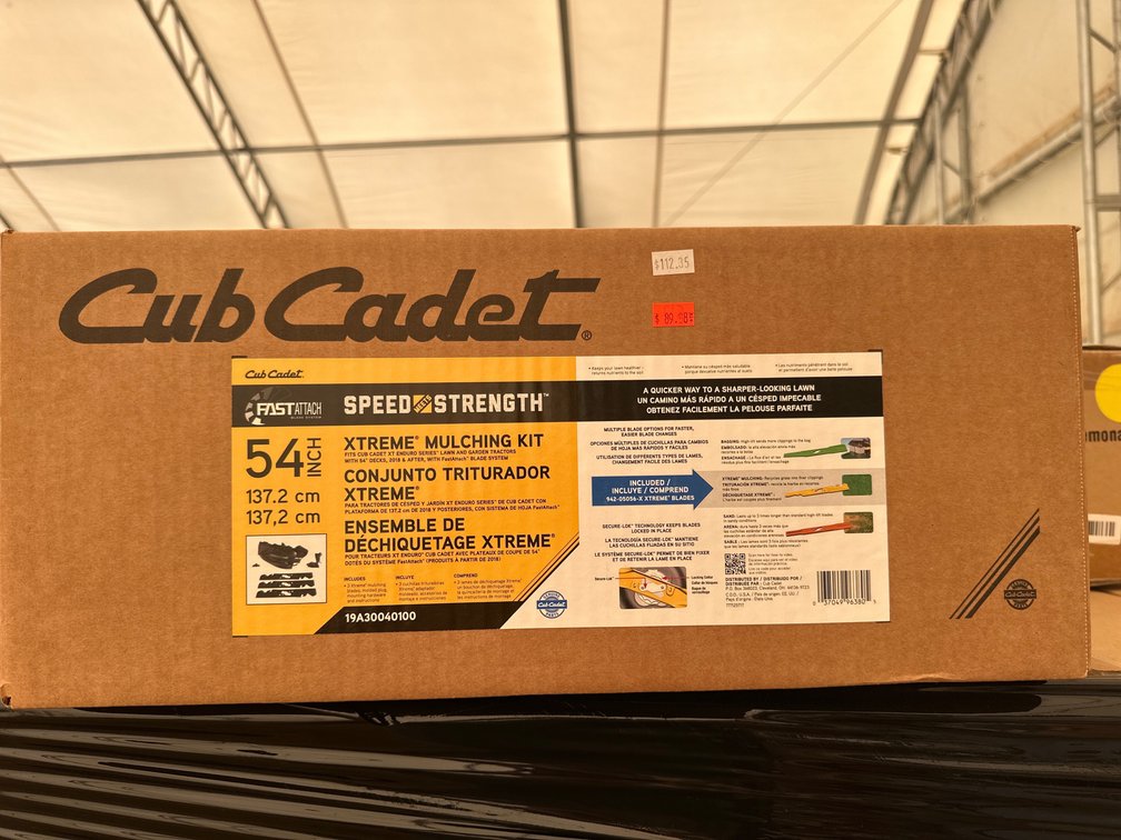 CUB CADET 54 IN XTREME MULCHING KIT PART # 19A30040100