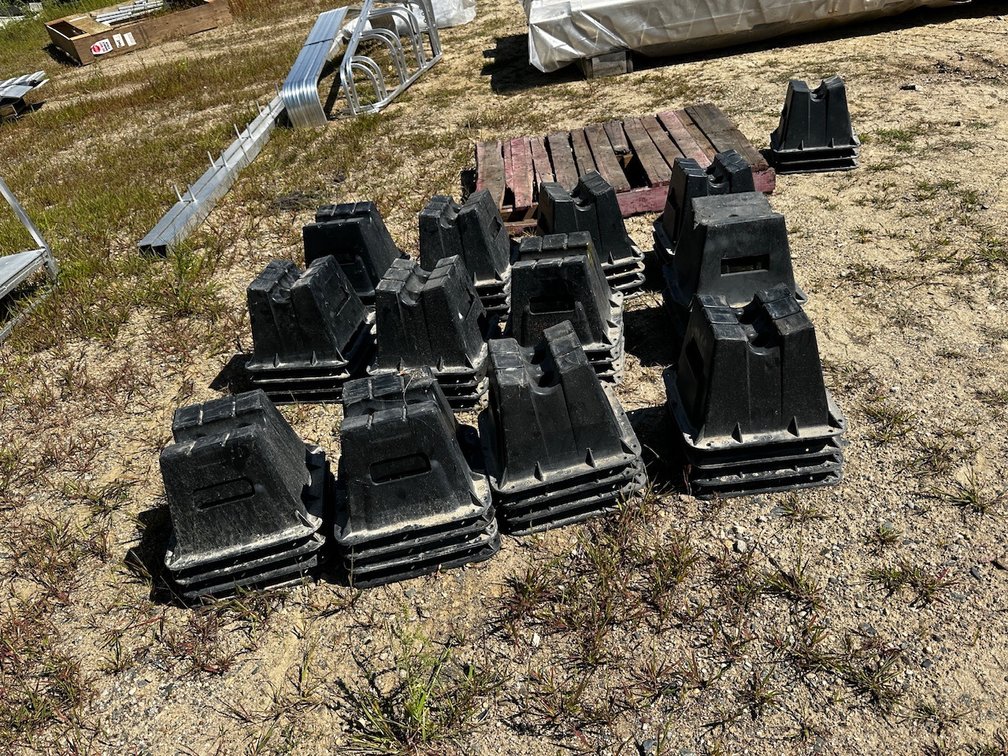 (4) PLASTIC PONTOON STORAGE STANDS 