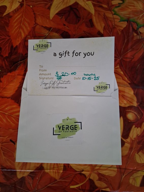 VERGE OF FANTASTIC $20 GIFT CARD