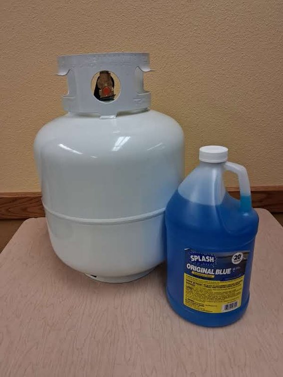 PROPANE TANK AND WINDSHIELD WASHER