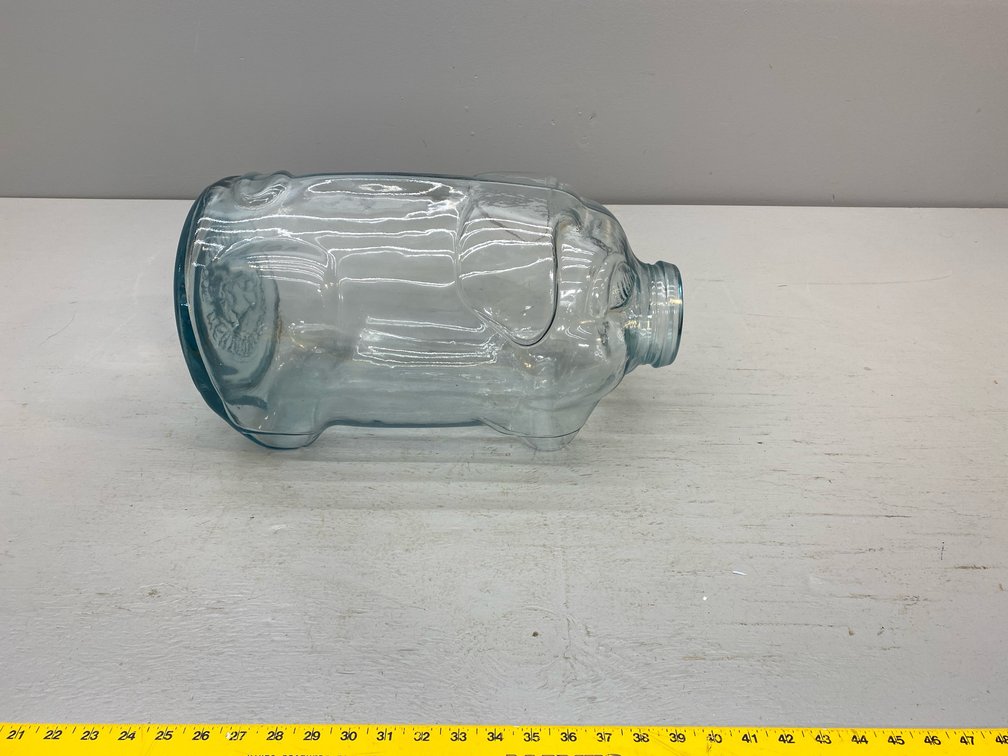 GLASS PIG JAR