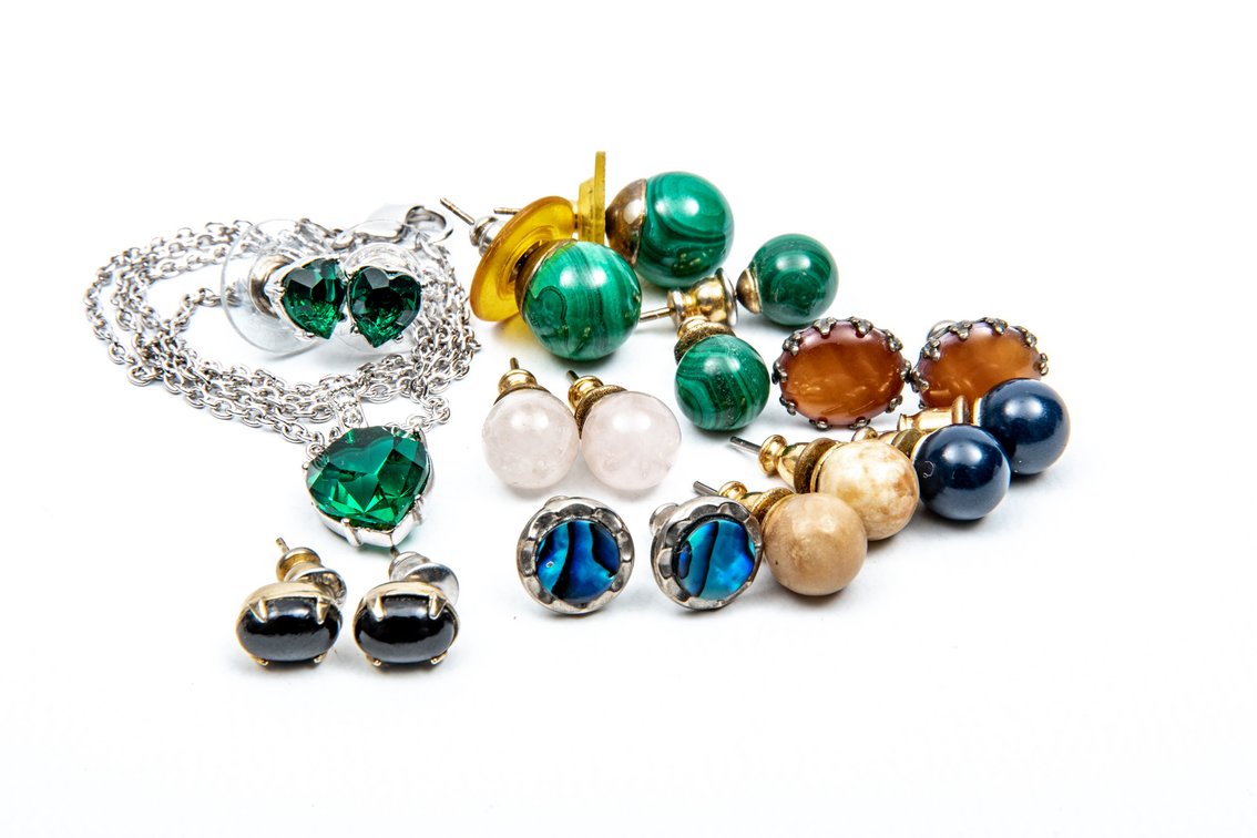 Swarovski Crystal Set & Gem Stone Earrings