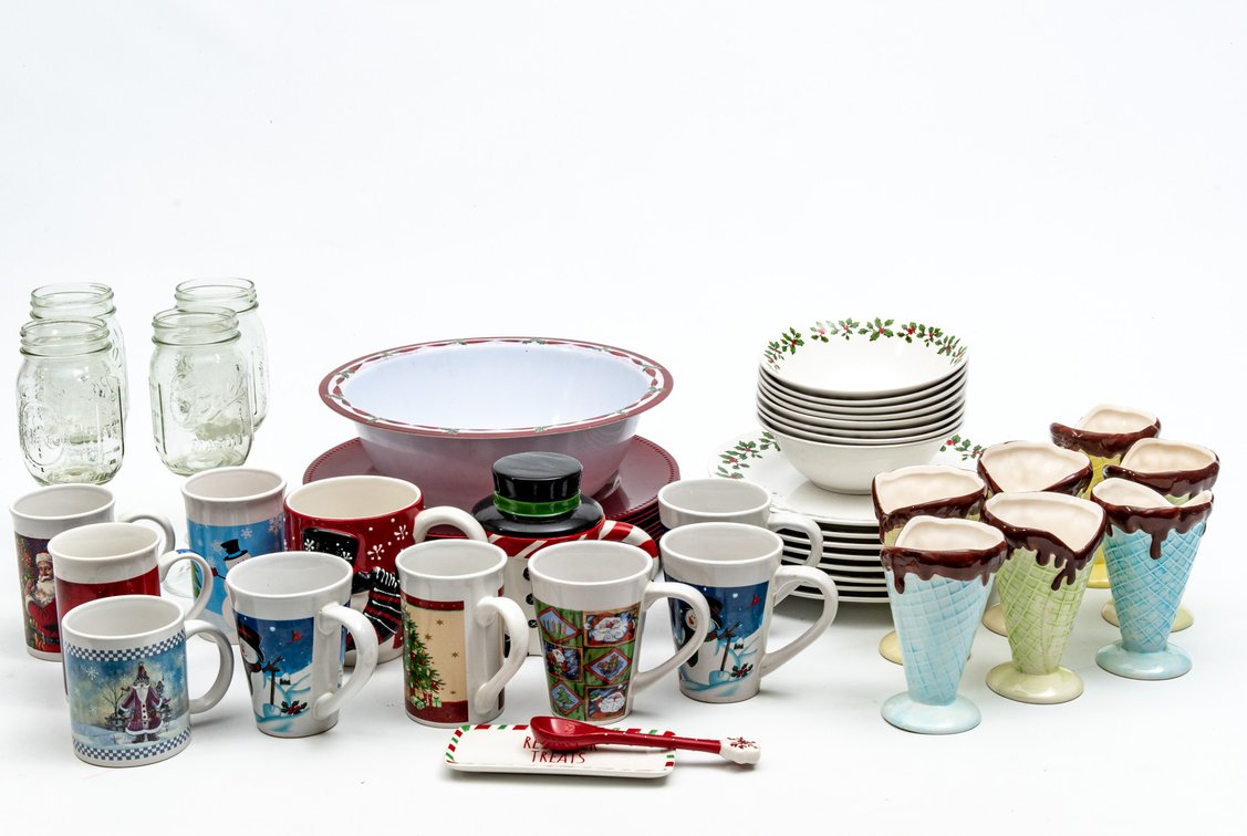 Festive Christmas Dishes, Sundae Cups & More