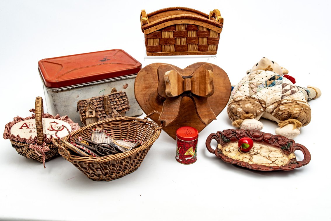 Old Country Decor - Miniatures, Baskets, & More