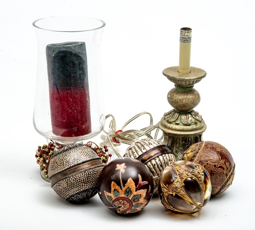 Decorative Globes, Hurricane Candle Holder, & ...
