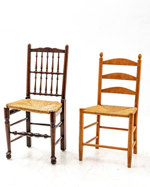 2 Rush Seat Chairs