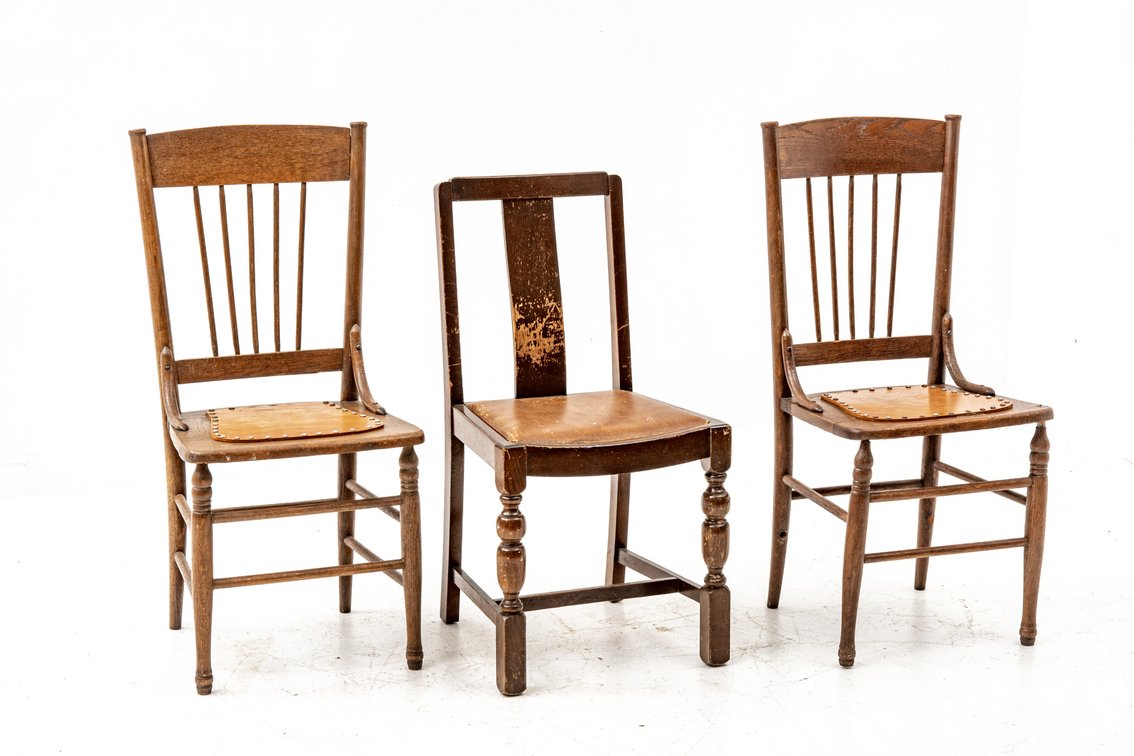2 Unique Chairs & 1 C.W.S Ltd. Splat Back Chair