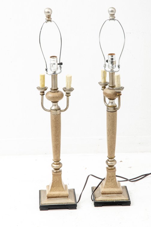 Matching Table Top Lamps w/ Faux Candles