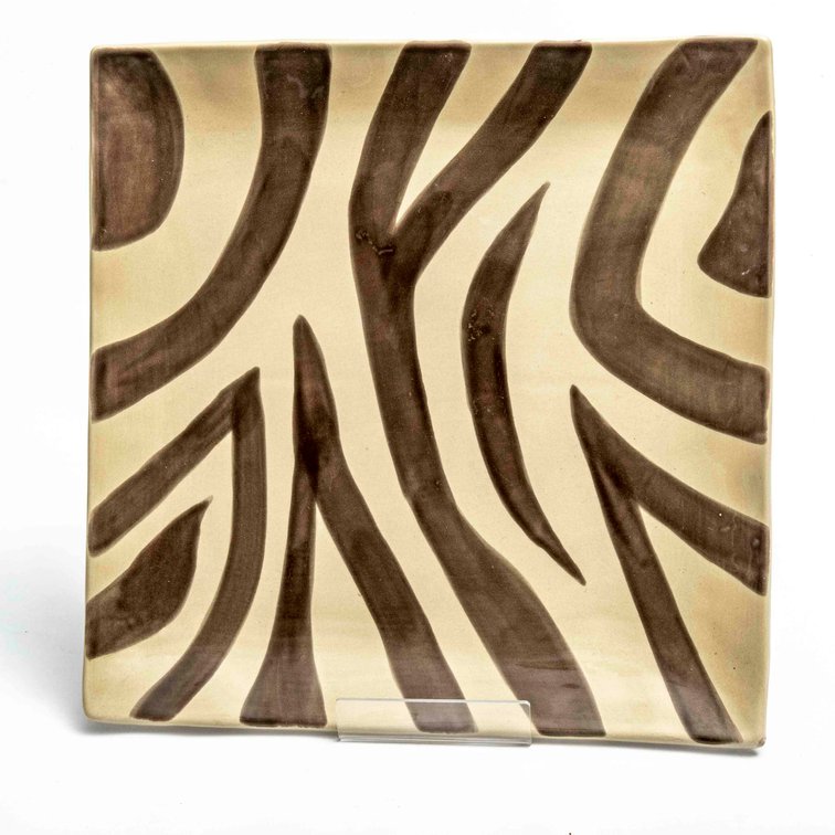 Pottery Barn Barbara Eigen Zebra Platter