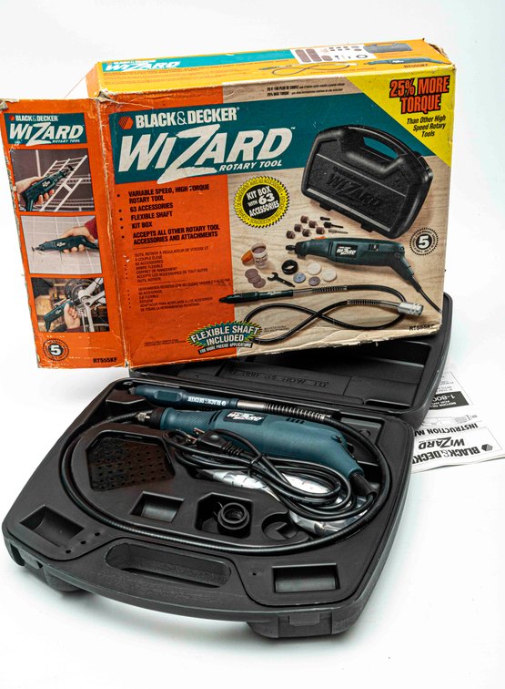 Black & Decker Wizard Rotary Tool Kit IOB