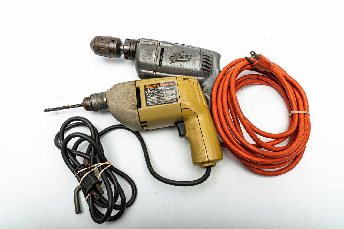 Two Vintage Drills Thor & Black & Decker