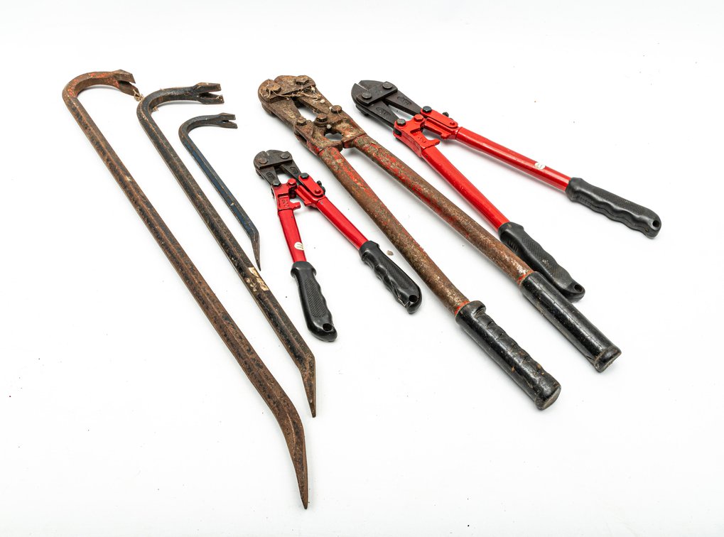 Bolt Cutters and Pry Bars