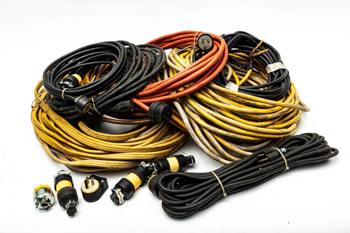 Several Grounded Extension Cords