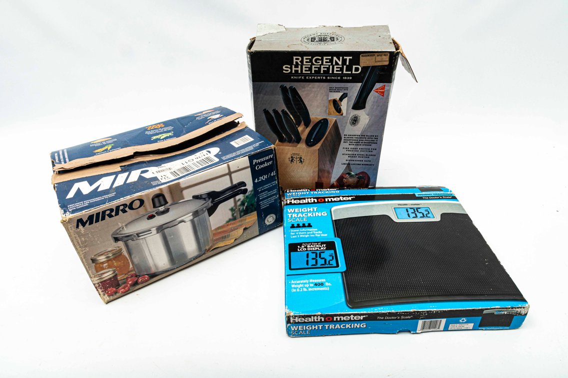 Kitchen Knives, Pressue Cooker, 'Bathroom' Scale