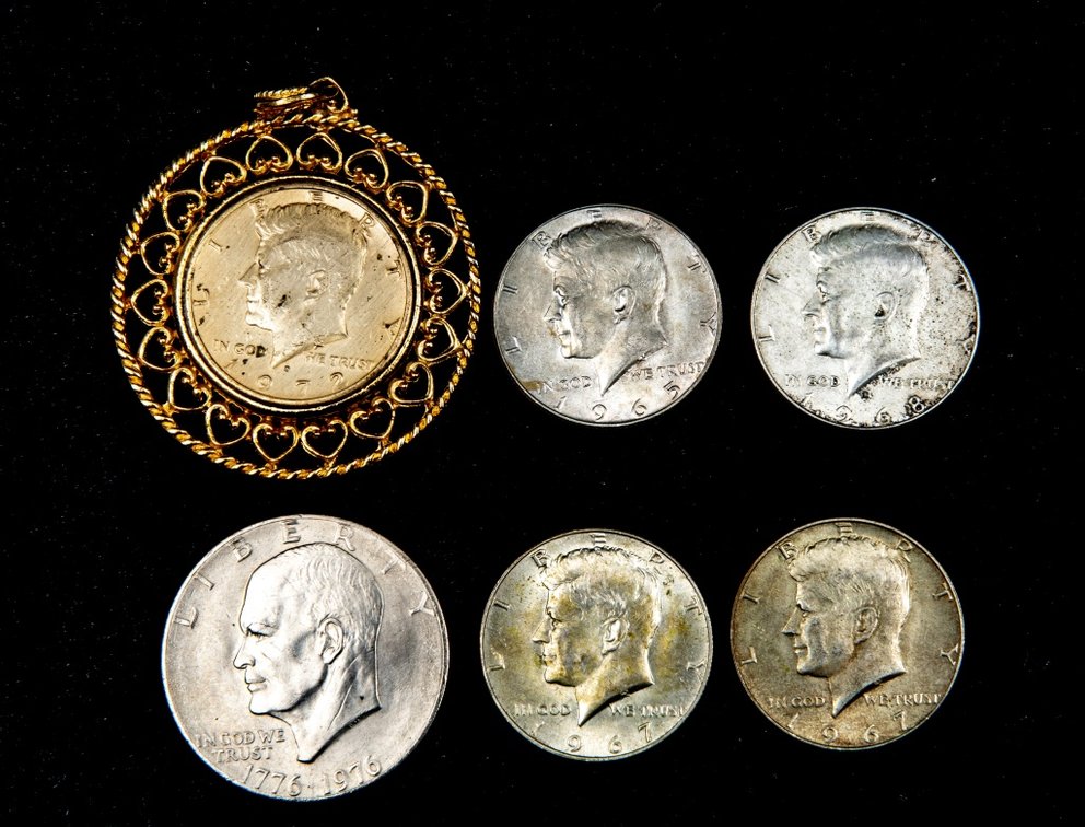 4 x Kennedy 40% Silver Halves and more
