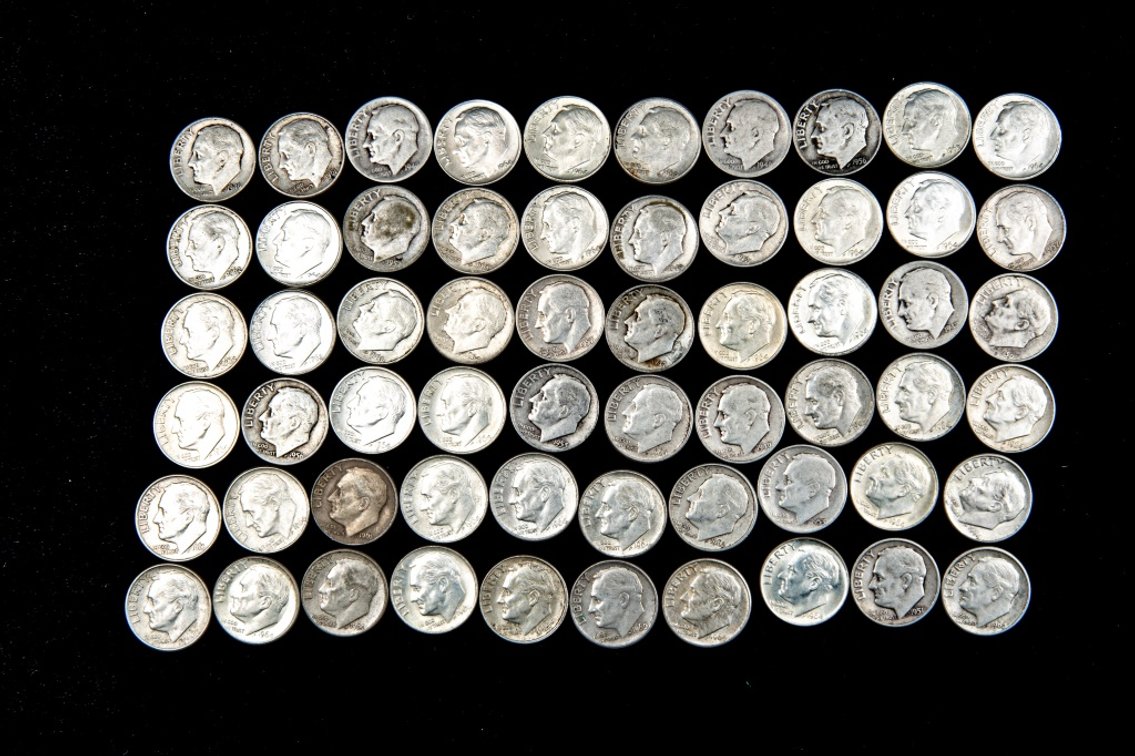 60 x Roosevelt Silver Dimes